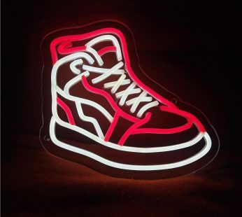 Sneaker Neon Sign – Blue and White Shoe LED Neon light for Home Party,Beer Pub,Cafes,Bedroom,Birthday Party Wall Decor Gift