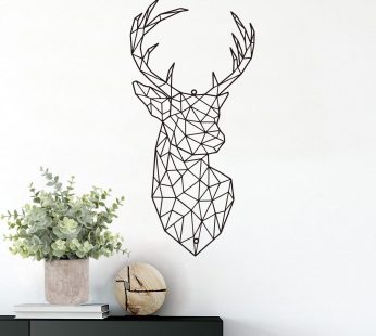 Metal Deer Wall Art Decor 15×7 Inch Hard Cabin House Farmhouse Decorations for Living Room Bedroom Bathroom Rustic Forest Hunting Mountain Decor for Indoor Outdoor Lodge Christmas