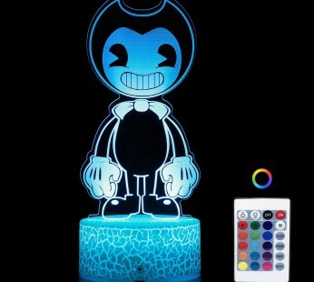 Arrucoly 3D Bendy Night Light Illusion LED Desk Lamp with 16 Color Change Touch & Remote Control Room Decor Gifts for Fans