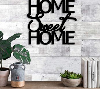 Art Street Home Sweet Home MDF Plaque Painted Cutout Ready to Hang Home Décor, Wall Décor, Wall Art