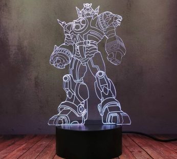 Transformers Robots 3D LED Table Lamp, Protagonist Bumblebee Optimus Prime Night Light, 16 Color Change and 4 Flash Modes Desk Lamp, USB Touch Remote Lamp, Kid Birthday Gift Bedroom Decor