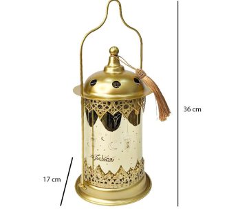 Ramadan Candle Lantern Decorations for Home 2024,Vintage Medium Decorative Hanging Lantern, Metal Tabletop Lantern Decor, Candle Holders for Outdoor