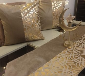Decorations for Home – Table Runner & 2 pcs Pillow Covers (004) – Decorations for Table – Gifts – Decor Ramadan