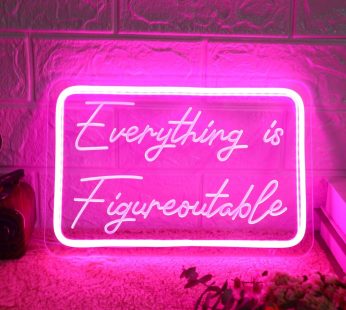 Hello Gorgeous Neon Sign, Led Neon Light for Bedroom Art Decorative Bar Party Wall Decor, USB/Switch Dimmable Led Sign (Pink/11.8×7.9 IN)