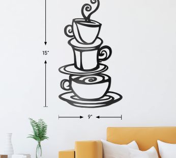 Vivegate Coffee Decorations for Kitchen, 15″X9″ Coffee Decor for Coffee Bar Metal Art Wall Decor Coffee Signs Kitchen Decor