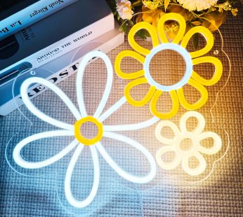 Daisy Neon Sign Daisy Flower Sign for Bedroom Wall Decor LED Boho Flower Neon Lights for Teen Girls Room Decoration Party Birthday Gifts Bohemian Style Decor Wall Sign
